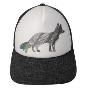 Wolf Snapback Hat Gray One Size Adjustable Vented Holes High Quality Pistil